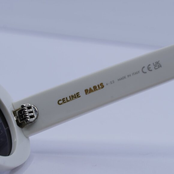 Celine CL40194U 25A Oval Sunglasses–Ivory\Smoke - Picture 10 of 11